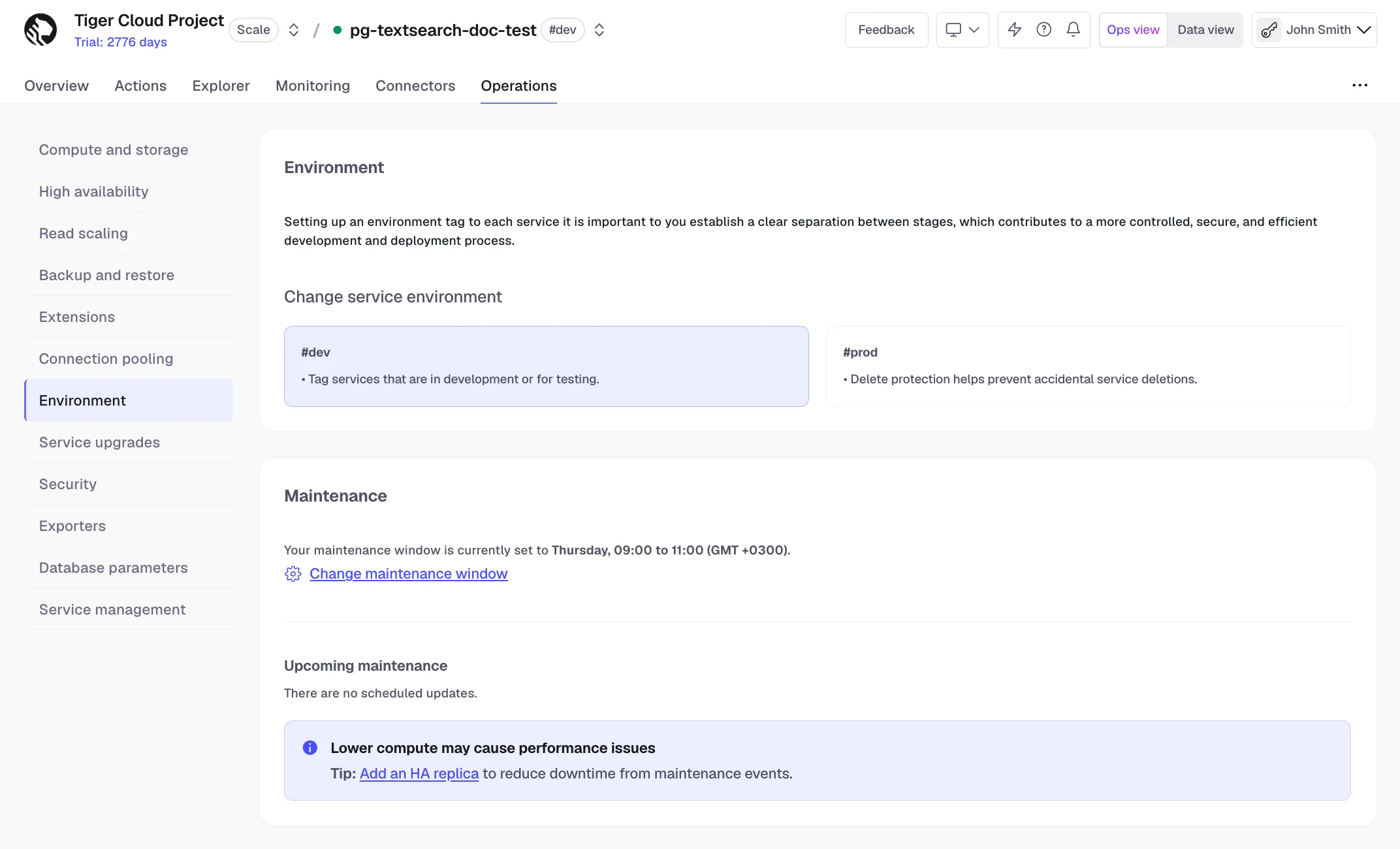 Maintenance and upgrades